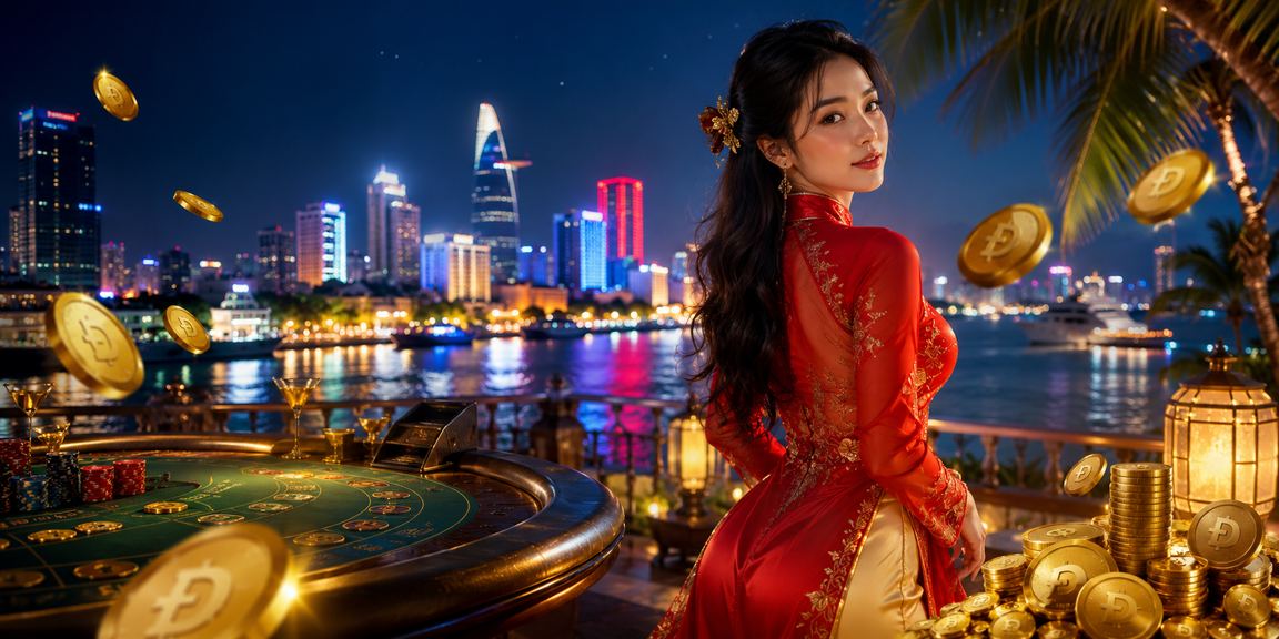 Người phụ nữ mặc áo dài Việt Nam chơi baccarat trực tuyến tại TP. Hồ Chí Minh